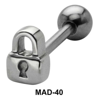 Lock S316L Tongue Piercing MAD-40